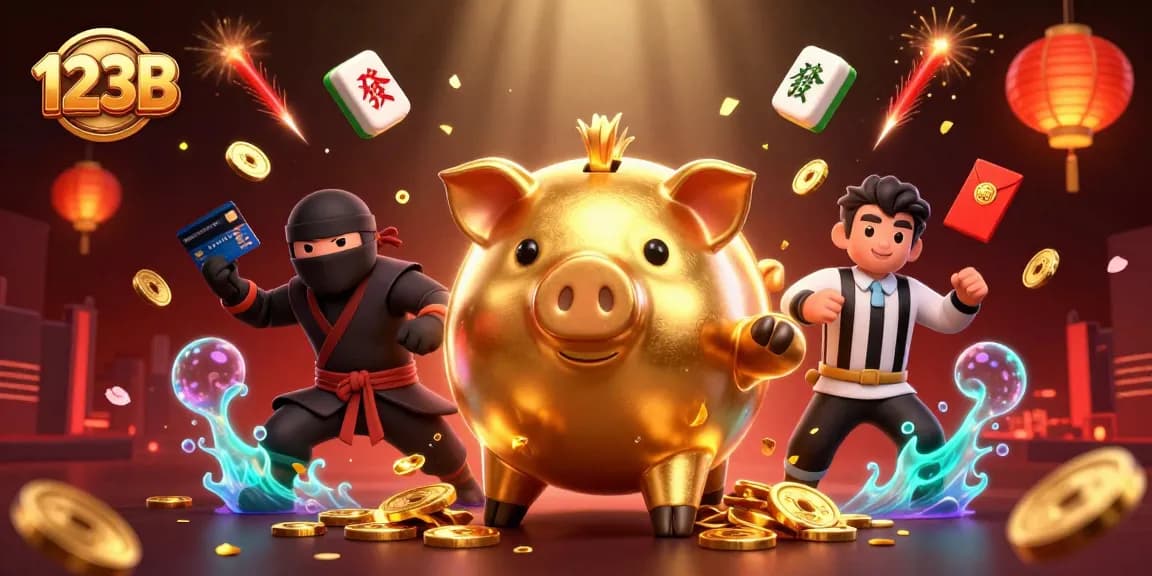 Engage in thrilling gameplay with 123B, featuring a dynamic 3D scene of casino excitement.