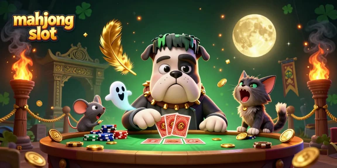 Experience the thrill of mahjong slots in this vibrant 3D illustration featuring engaging characters and dynamic elements.