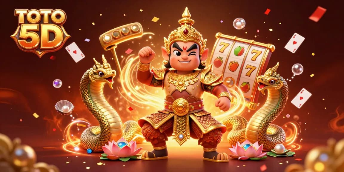 Bergembira dengan TOTO 5D, permainan slot mengagumkan menyajikan penjaga kuil dan naga gemerlap.