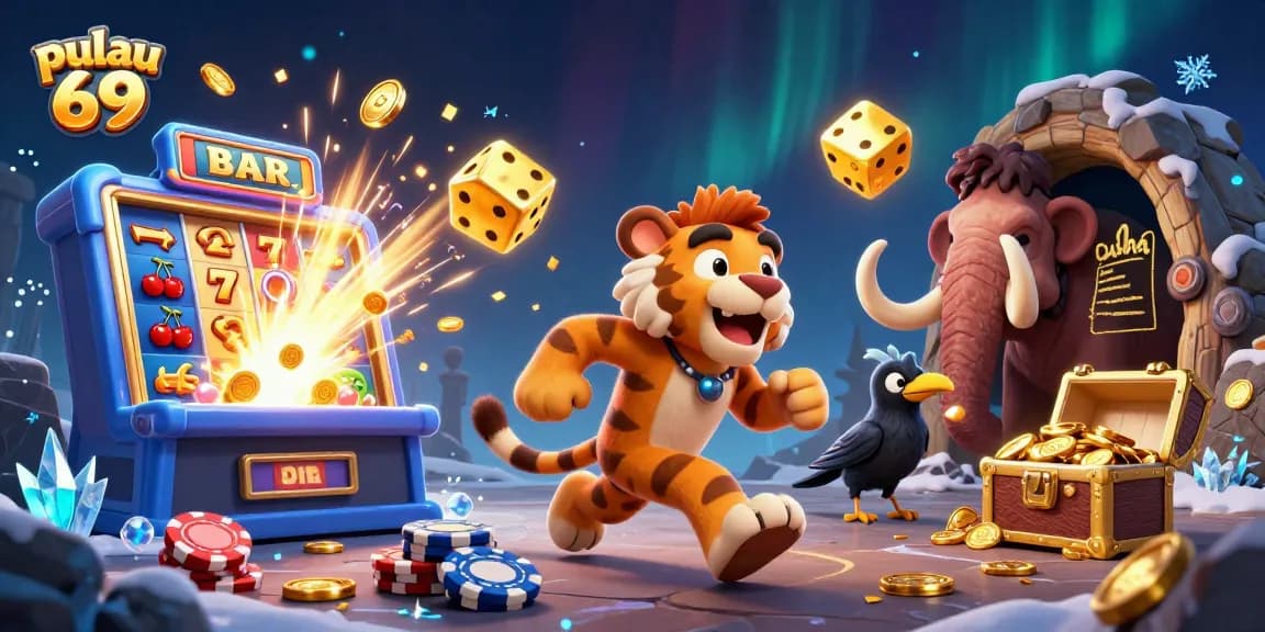 Pulau 69 captures the thrill of casino excitement with colorful, interactive gaming elements.
