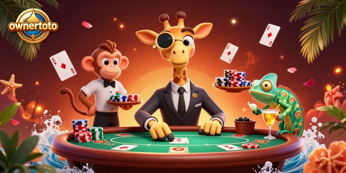 Menggulung di ownertoto dengan giraffe berkerudung sutra, valet monyet dan bartender bunglon
