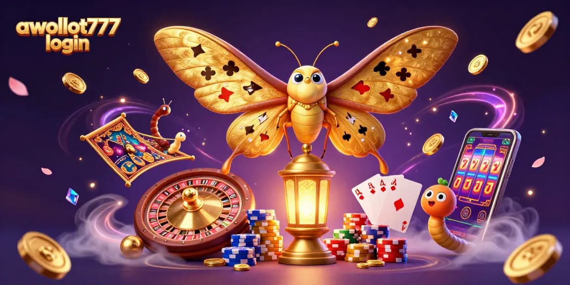 Experience the excitement of awslot777 login with a dynamic casino scene showcasing vibrant game elements.
