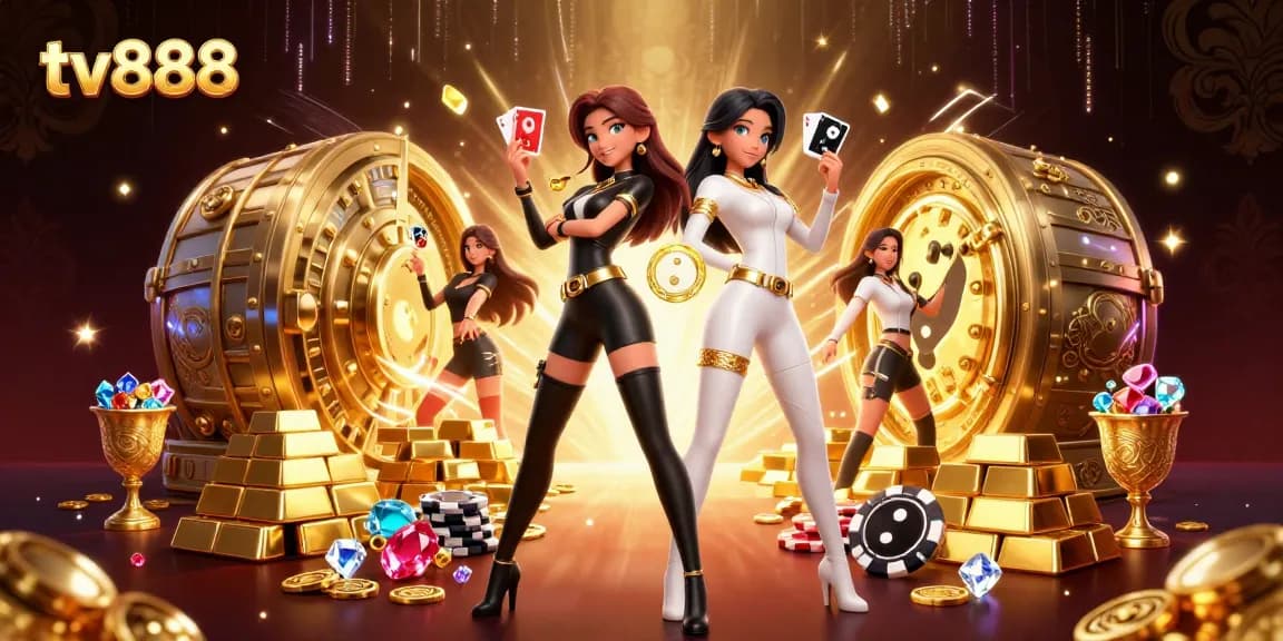 Experience thrilling casino action with tv888 as stunning twin Asian women showcase their skills in the game.