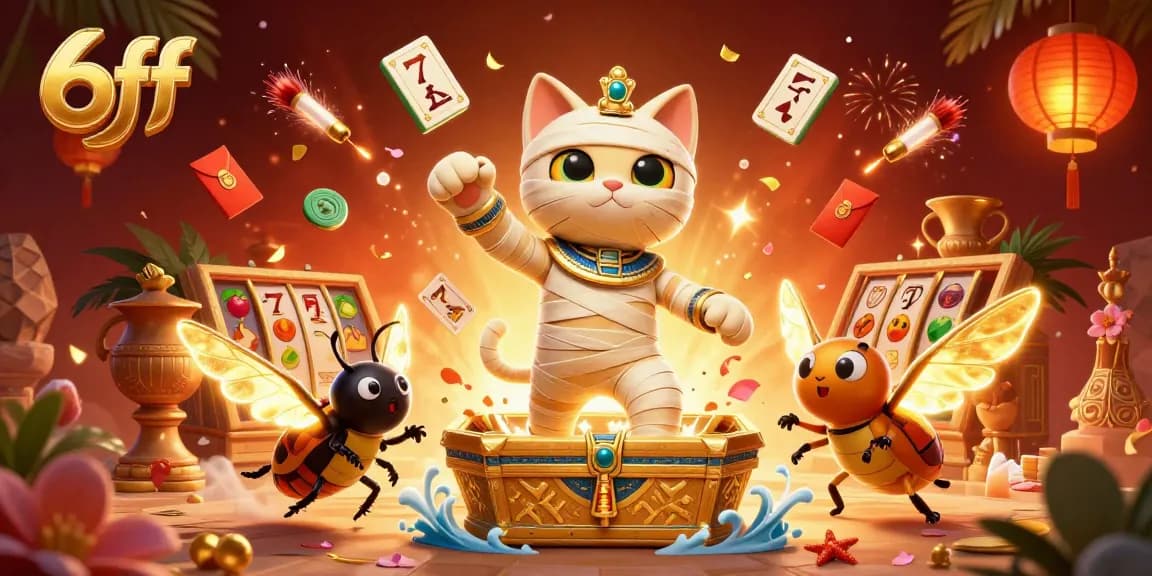 Play thrilling games at 6ff with dynamic mummies, slots, and vivid casino elements