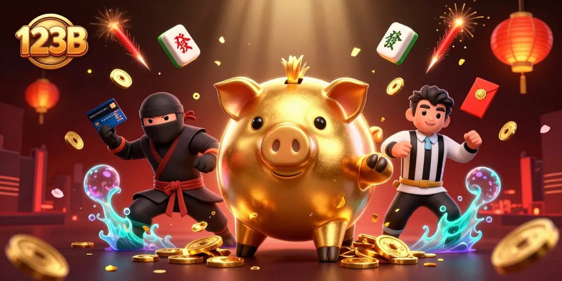 Engage in thrilling gameplay with 123B, featuring a dynamic 3D scene of casino excitement.