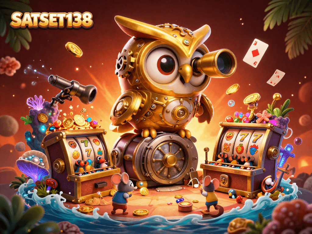 Menangkan lebih banyak di SATSET138 dengan mesin slot berdekorasi emas dan ratusan permainan menarik.