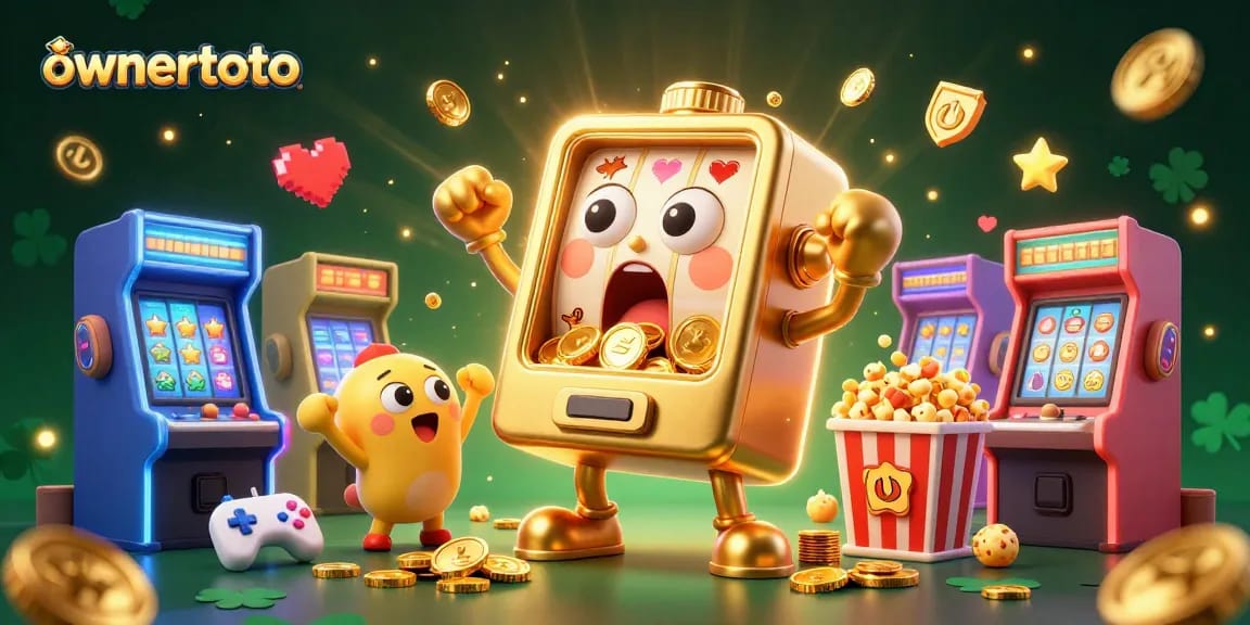 Mesin slot emas sendiri menang jackpot dalam gambar kasinos, ownertoto menyemarakkan suasana.