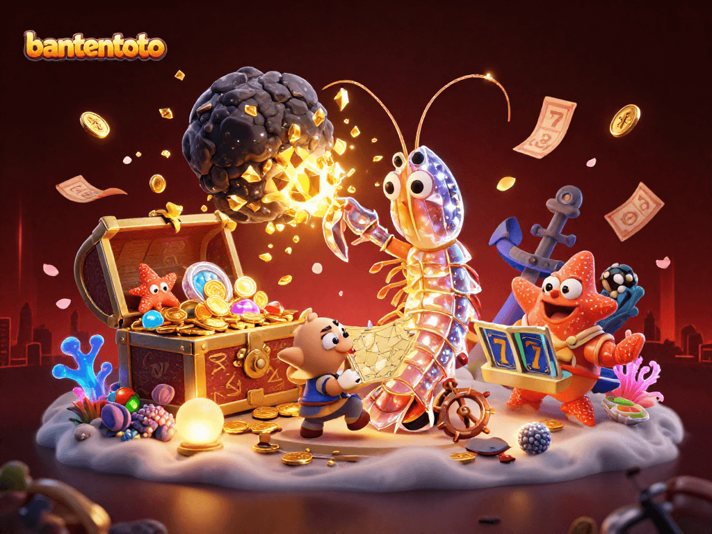 Memenangkan permainan di bantentoto dengan ilustrasi 3D yang dinamis dan penuh warna dari karakter luar angkasa di kasino.