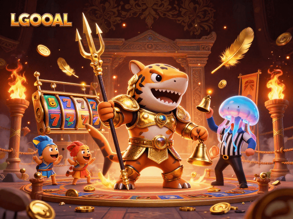 Experience thrilling gameplay at LGOGOAL with dynamic slot elements and vibrant colors.