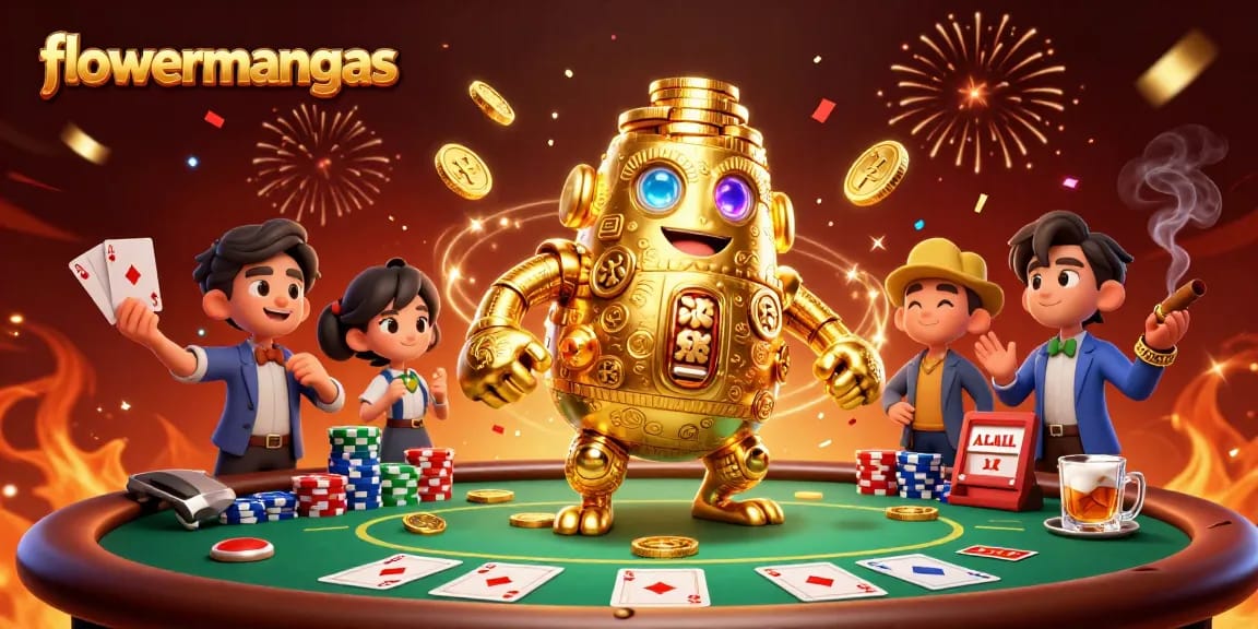 Experience the flowermangas excitement with a golden golem and dynamic poker elements.