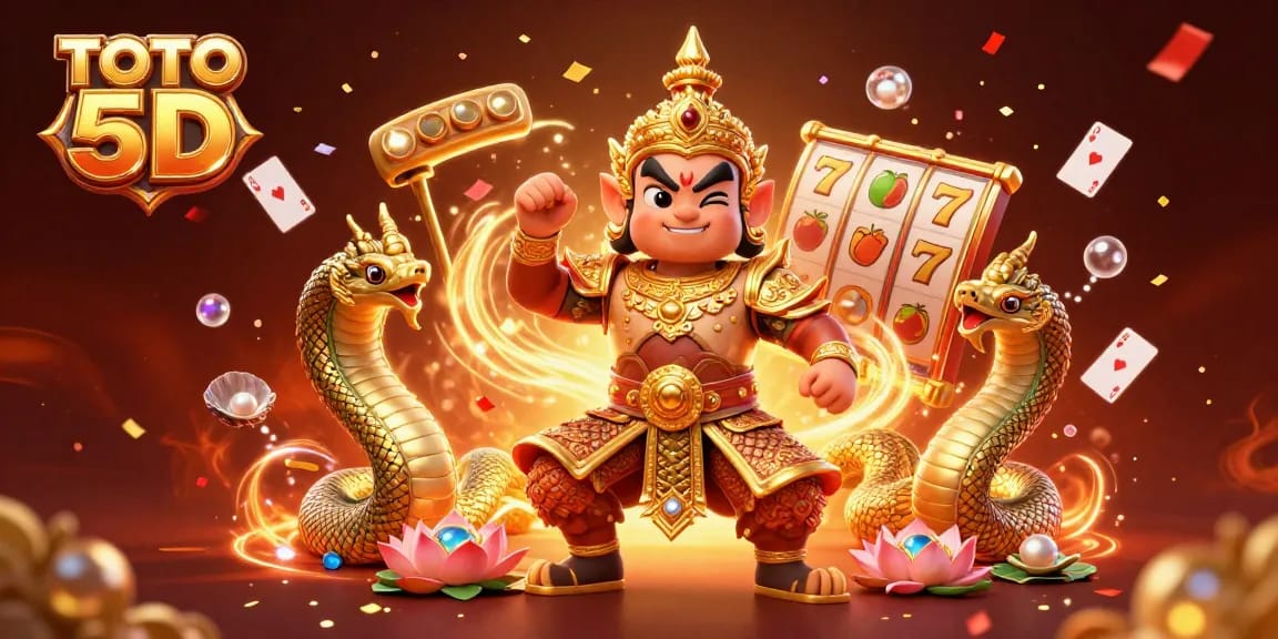 Bergembira dengan TOTO 5D, permainan slot mengagumkan menyajikan penjaga kuil dan naga gemerlap.