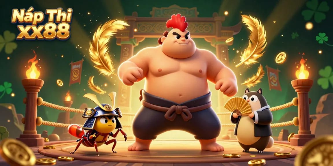 Experience Nạp Tiền xx88 with an exciting scene of cartoon characters in a dynamic casino atmosphere
