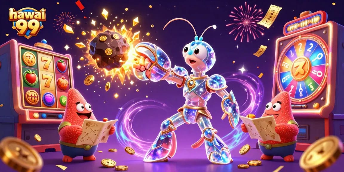Experience thrilling gameplay in hawai 99 with colorful slot reels and dynamic elements.