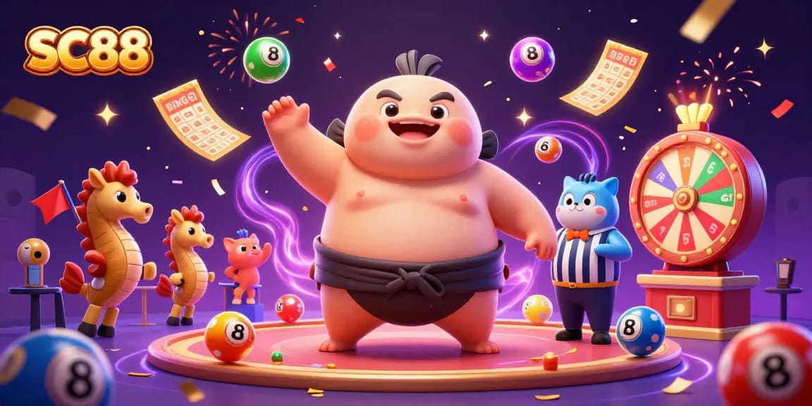 Engage in the SC88 underwater casino with a wise catfish and lively lottery elements.