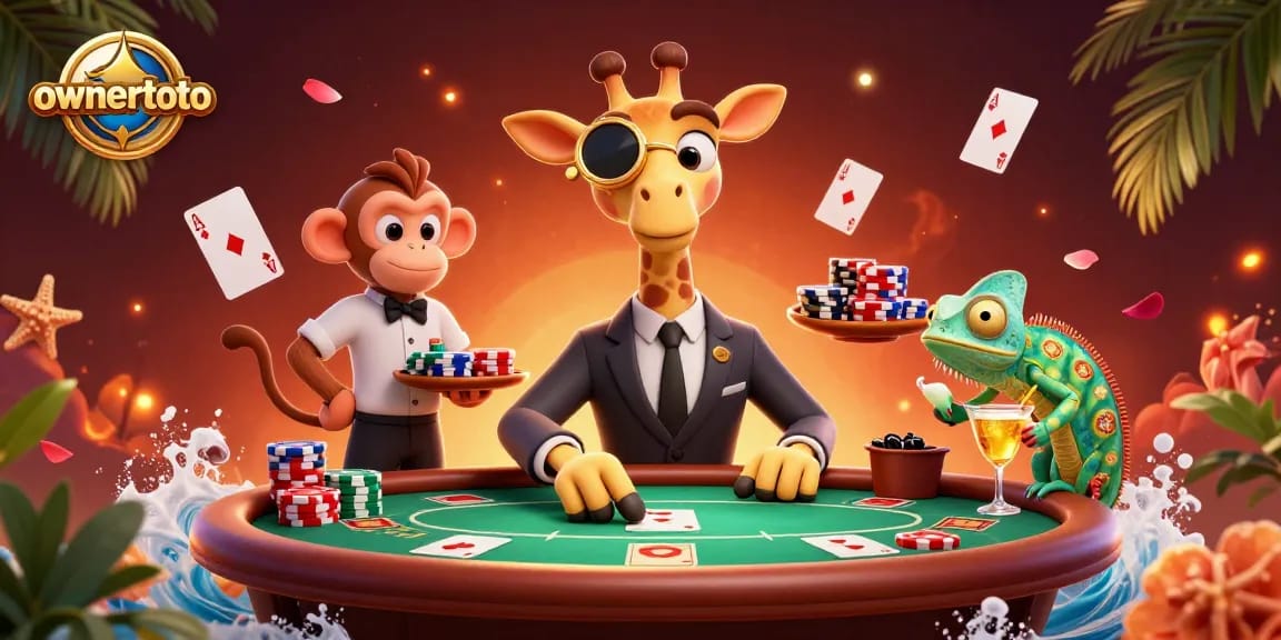 Menggulung di ownertoto dengan giraffe berkerudung sutra, valet monyet dan bartender bunglon
