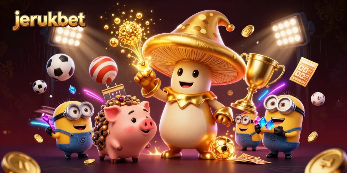 Menangkan peluang di jerukbet dengan ilustrasi kasino penuh warna dan aksi petualangan.