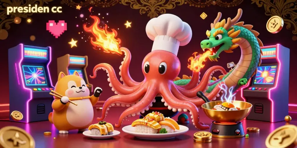 Experience thrilling gameplay with presiden cc featuring colorful characters in a vibrant casino setting.