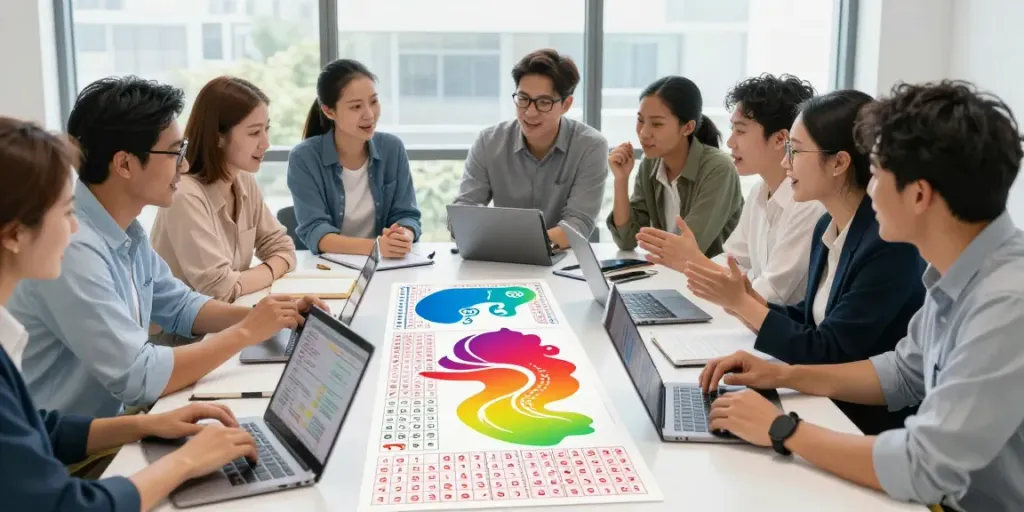 Diskusi strategi togel di BUKUMIMPI138 dalam suasana kolaboratif.