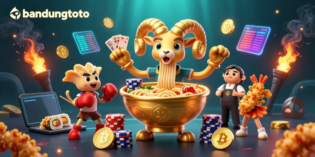 Experience the thrill of bandungtoto with vibrant 3D characters and crypto elements in action.