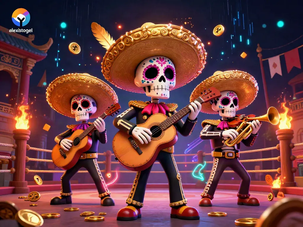 Alexistogel menawarkan pengalaman kasino imersif dengan band mariachi Skeleton dalam suasana glamor.