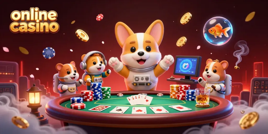 Experience thrilling gameplay in an online casino with whimsical characters and vibrant elements.