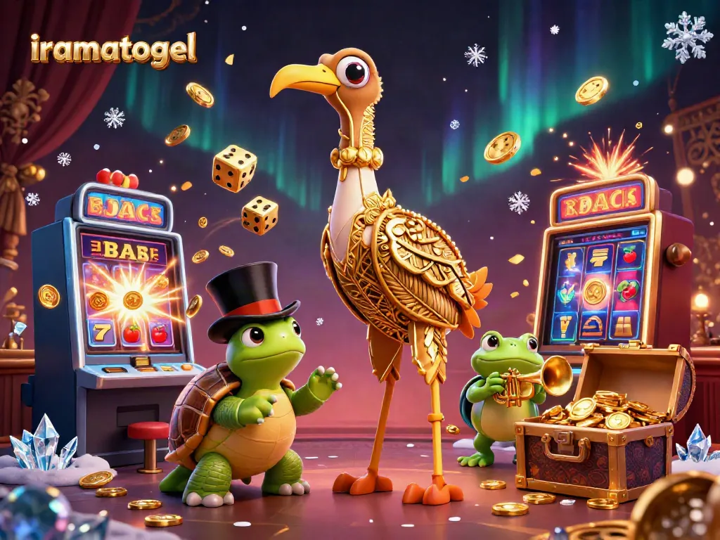 Experience iramatogel's thrilling jackpots in a vibrant speakeasy scene with dynamic characters.