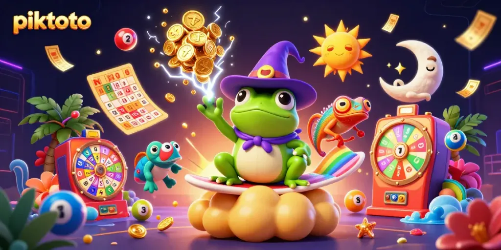 Engage with piktoto's exciting world of gaming featuring animated characters amidst dynamic lottery elements.