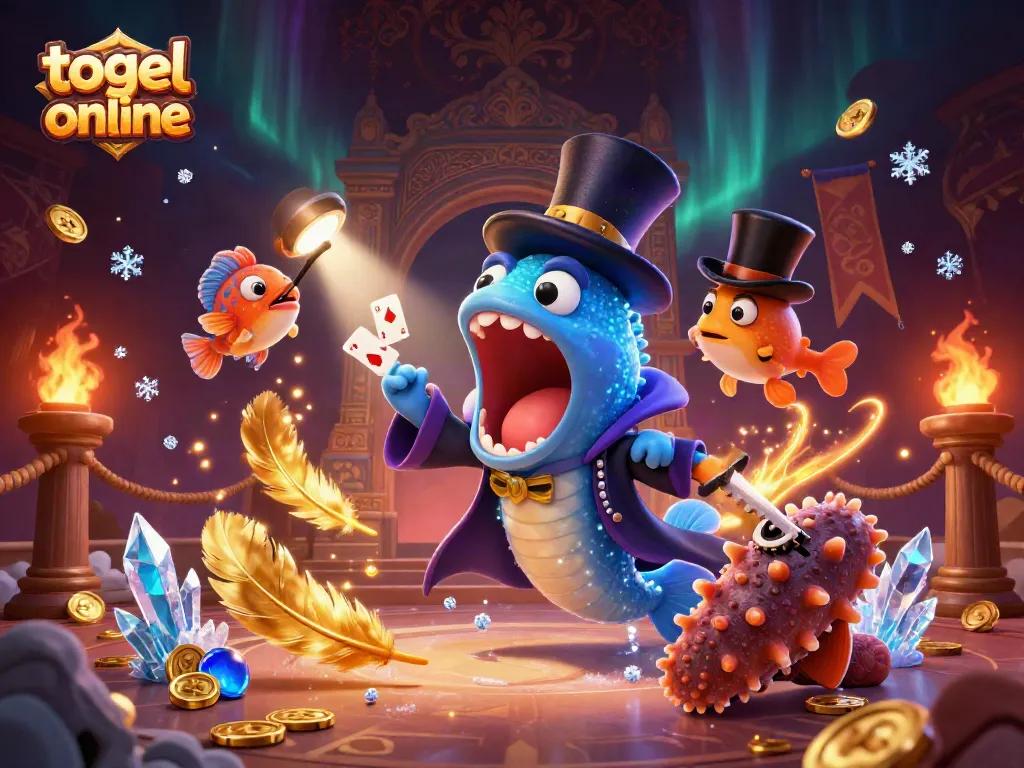 Menangkan togel online dengan penampilan karakter laut berpenampilan unik dalam pertunjukan sulap.