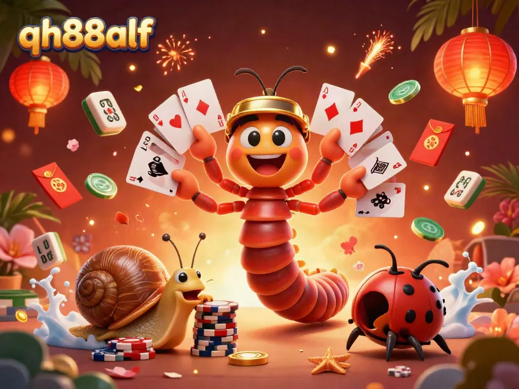 Experience the thrilling excitement of qh88alf's dynamic casino action with colorful characters and game elements.