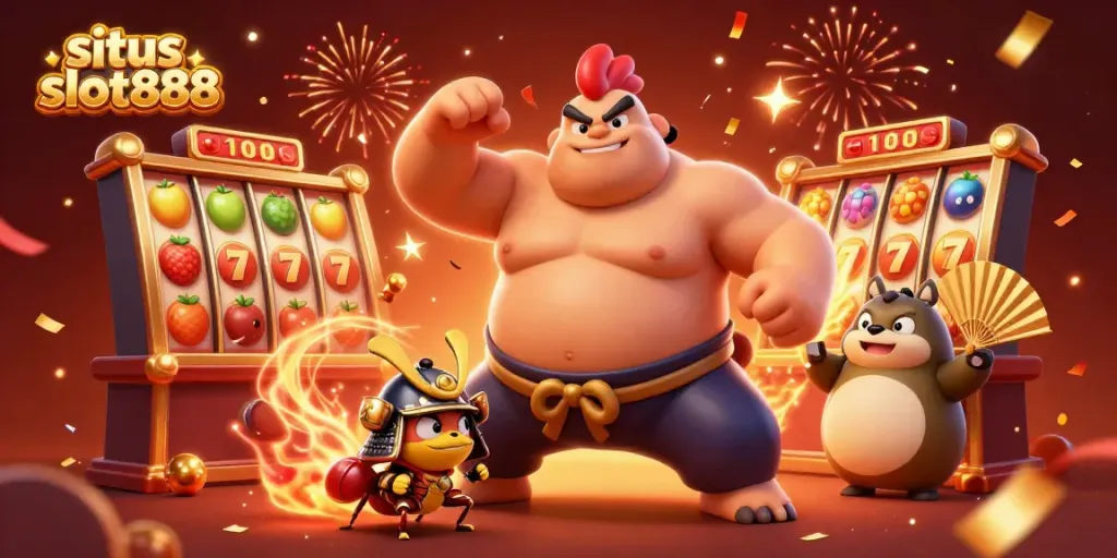 Inilah gambar situs slot888 dengan karakter unik dalam adegan bermain slot.