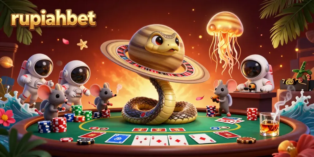 Experience thrilling betting with rupiahbet's unique cosmic casino scene.