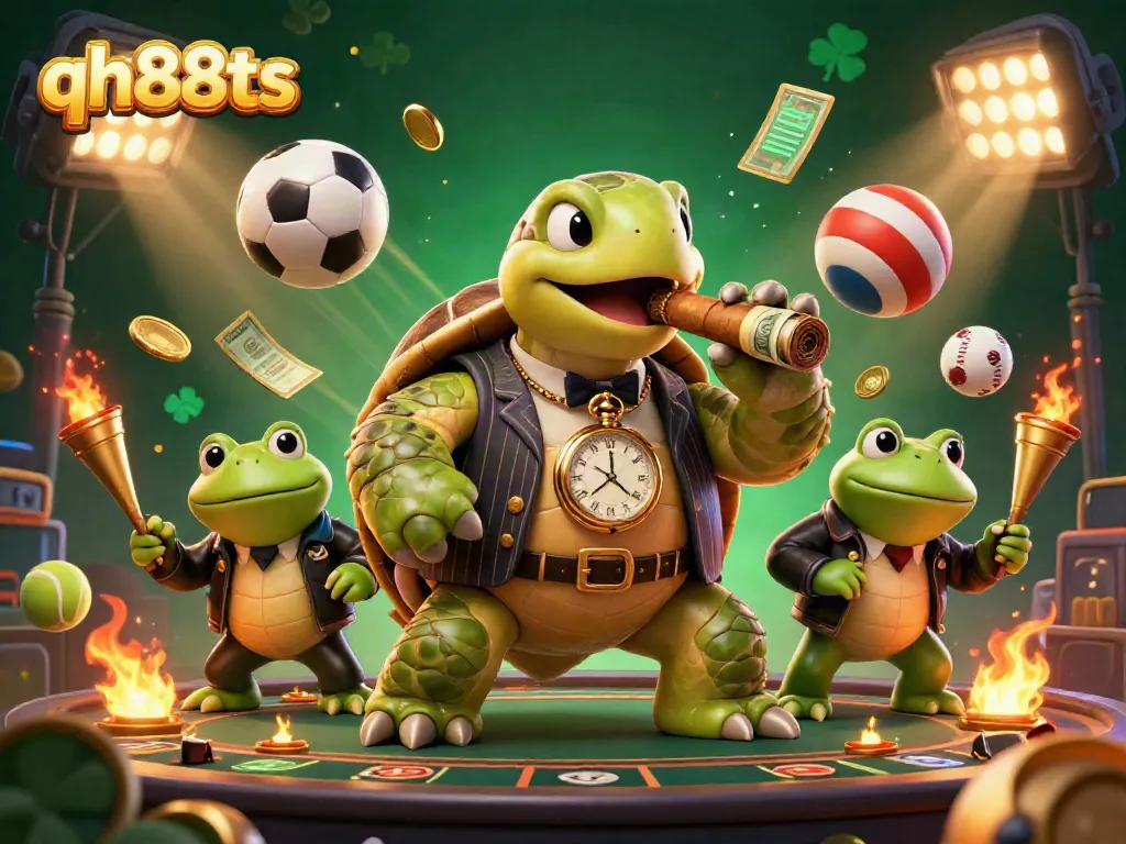 Experience thrilling moments at qh88ts with a vibrant casino atmosphere featuring lively characters.