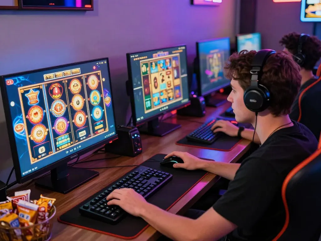 ASLOTRE, platform permainan slot online yang seru dengan grafis menarik di layar komputer.