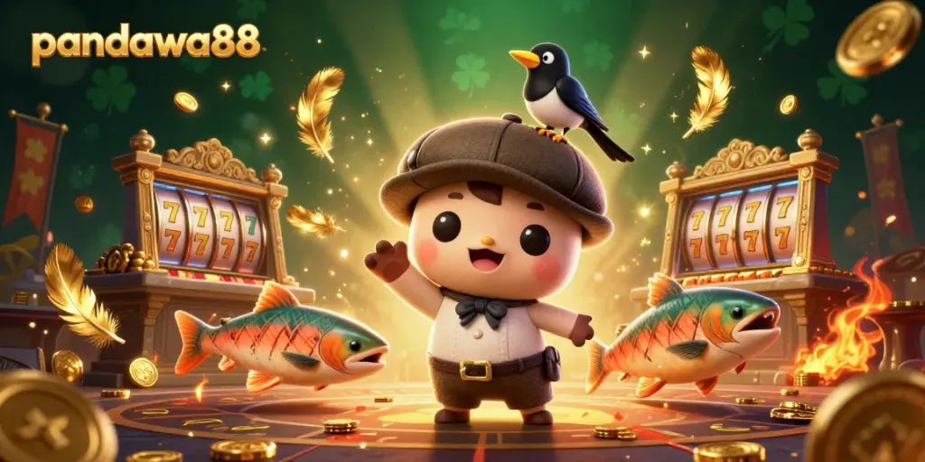 Gambarlah pandawa88 dalam suasana kasino penuh keberuntungan dan elemen karakter yang menarik.