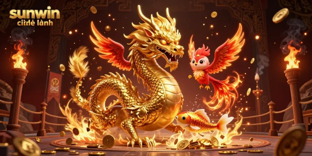 Explore thrilling gameplay at sunwin chính hãng featuring dragons, coins, and casino elements.