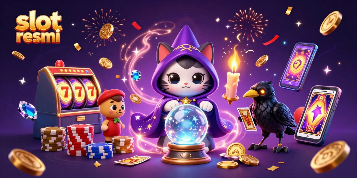 Slot resmi: bermain dengan kucing peramal dan burung gagak dalam suasana penuh keberuntungan.