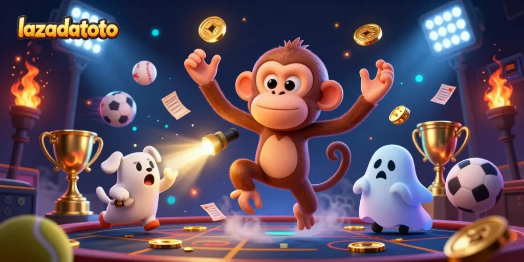 Visualisasi kasino hantu dengan lazadatoto, monyet poltergeist dan anjing pemburu hantu.